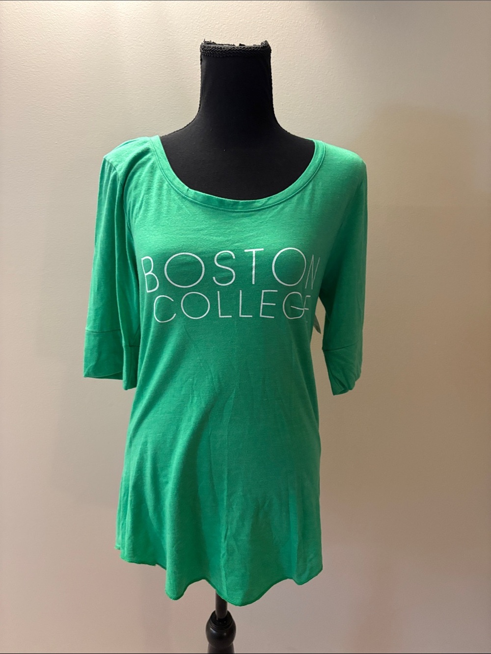 NWT Boston College Green Scoop-Neck Women's Top